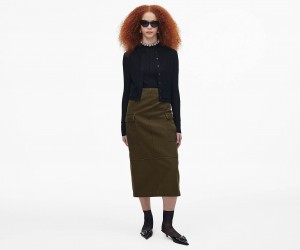 Marc Jacobs Cargo Canvas Slim Skirt Bottoms Brown | Australia_MJ78684