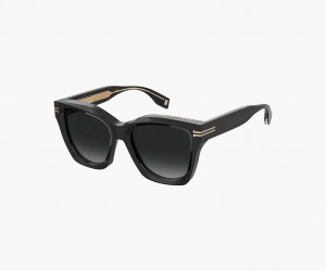 Marc Jacobs Icon Edge Oversized Square Sunglasses Black | Australia_MJ16932