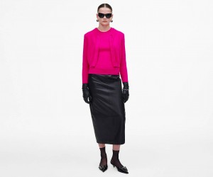 Marc Jacobs Pilled Hook and Eye Cardigan Tops Pink | Australia_MJ77777