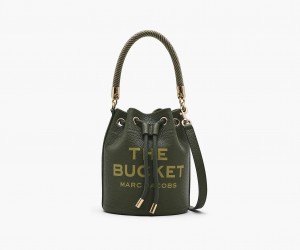 Marc Jacobs The Leather Bucket Bucket Bags Green Yellow | Australia_MJ30972