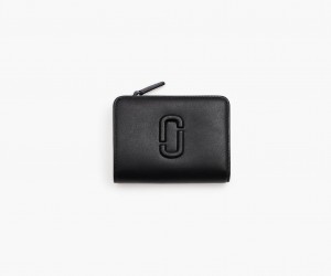 Marc Jacobs The Leather J Marc Mini Compact Wallets Black | Australia_MJ62140