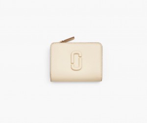 Marc Jacobs The Leather J Marc Mini Compact Wallets White | Australia_MJ24898