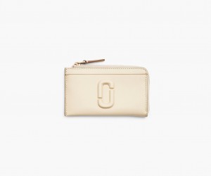 Marc Jacobs The Leather J Marc Top Zip Wallets White | Australia_MJ84292