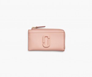 Marc Jacobs The Leather J Marc Top Zip Wallets Rose | Australia_MJ50415