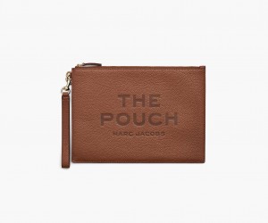 Marc Jacobs The Leather Large Pouch Wallets Brown | Australia_MJ33714