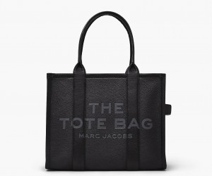 Marc Jacobs The Leather Large Tote Bags Black | Australia_MJ33949