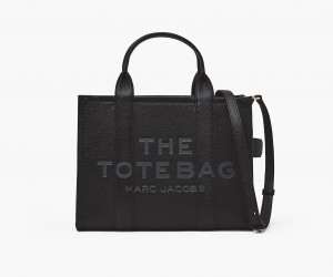 Marc Jacobs The Leather Medium Tote Bags Black | Australia_MJ79621