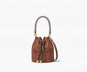 Marc Jacobs The Leather Mini Bucket Bucket Bags Brown | Australia_MJ21284