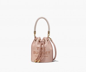 Marc Jacobs The Leather Mini Bucket Crossbody Bags Rose | Australia_MJ18959