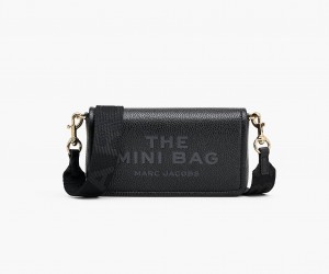 Marc Jacobs The Leather Mini Crossbody Bags Black | Australia_MJ60153