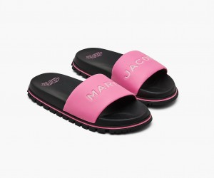 Marc Jacobs The Leather Slide Sandals Pink | Australia_MJ20747