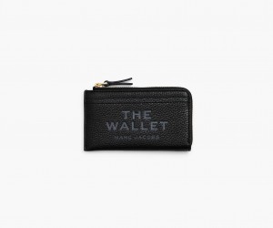 Marc Jacobs The Leather Top Zip Wallets Black | Australia_MJ33191