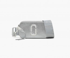 Marc Jacobs The Metallic Snapshot Crossbody Bags Silver | Australia_MJ71038