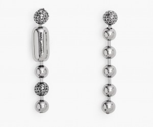 Marc Jacobs The Monogram Ball Chain Earrings Light Silver | Australia_MJ53919