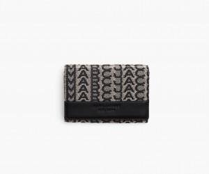 Marc Jacobs The Monogram Jacquard Trifold Wallets Beige Multicolor | Australia_MJ10017