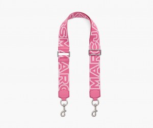 Marc Jacobs The Outline Logo Webbing Bag Strap Pink | Australia_MJ46069