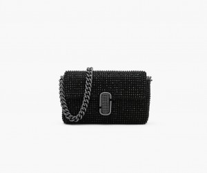 Marc Jacobs The Rhinestone J Marc Mini Shoulder Bags Black | Australia_MJ67122