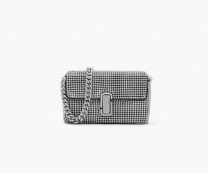 Marc Jacobs The Rhinestone J Marc Mini Shoulder Bags Silver | Australia_MJ64714