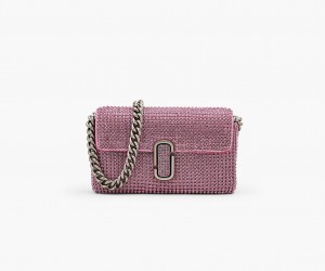 Marc Jacobs The Rhinestone J Marc Mini Shoulder Mini Bags Pink | Australia_MJ76056