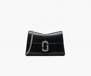 Marc Jacobs The St. Marc Chain Crossbody Bags Black / Silver | Australia_MJ69566