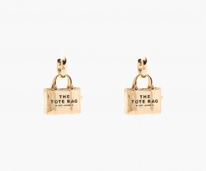 Marc Jacobs The Tote Bag Earrings Light Gold | Australia_MJ87175