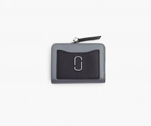 Marc Jacobs The Utility Snapshot Mini Compact Wallets Grey Multicolor | Australia_MJ42526