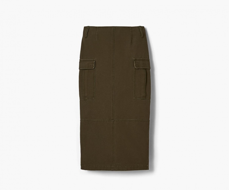 Marc Jacobs Cargo Canvas Slim Skirt Bottoms Brown | Australia_MJ78684