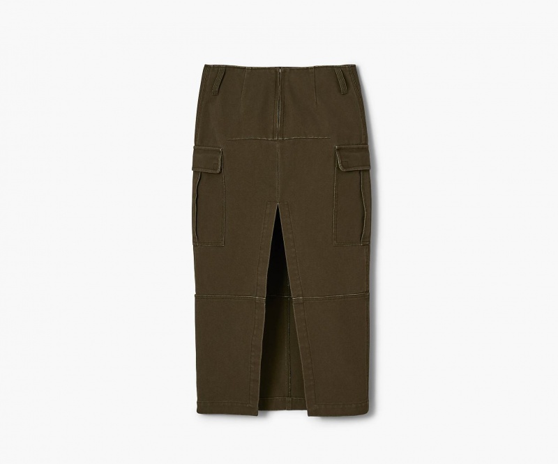 Marc Jacobs Cargo Canvas Slim Skirt Bottoms Brown | Australia_MJ78684