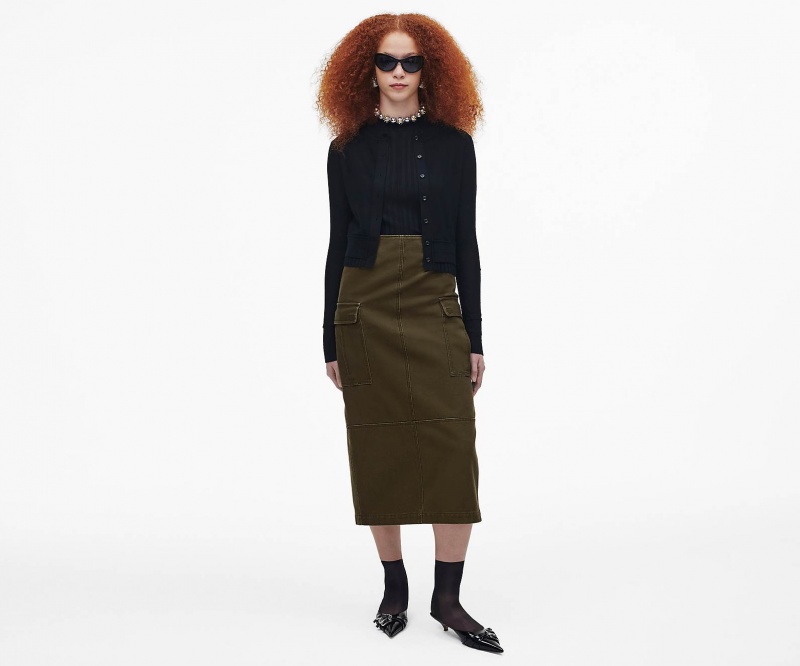 Marc Jacobs Cargo Canvas Slim Skirt Bottoms Brown | Australia_MJ78684