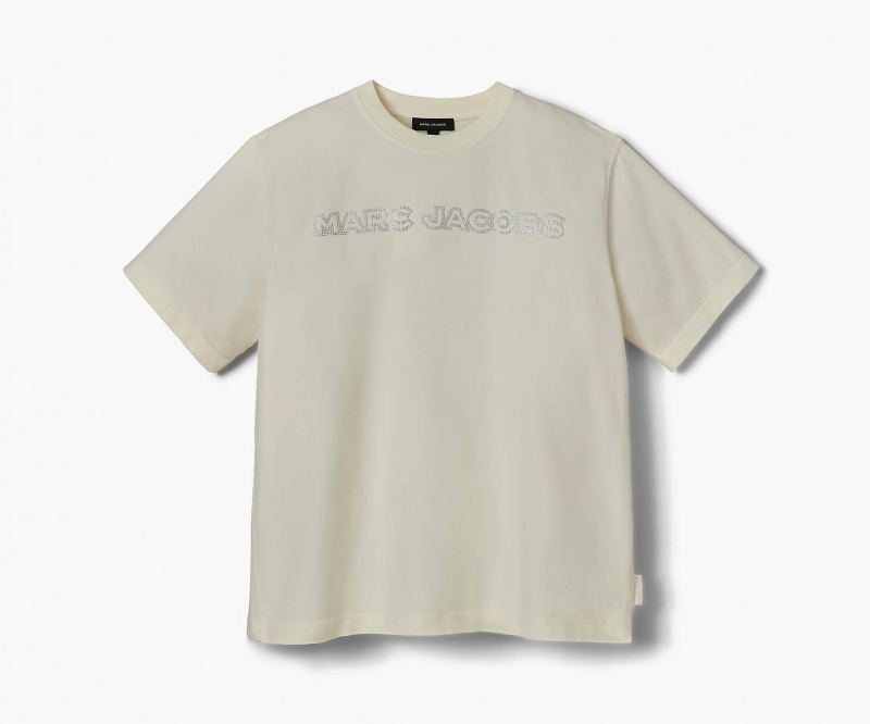 Marc Jacobs Crystal Big T Shirts White | Australia_MJ80864