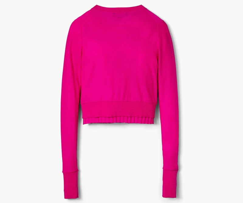 Marc Jacobs Fine Ribbed Merino Cardigan Tops Pink | Australia_MJ53228