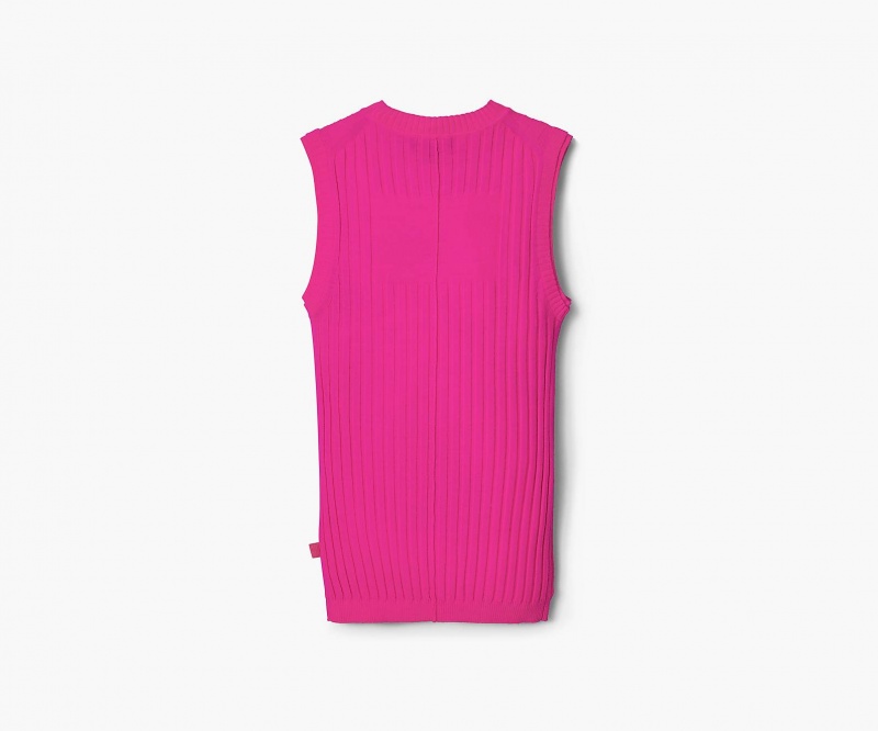 Marc Jacobs Fine Ribbed Merino Tank Tops Pink | Australia_MJ11977