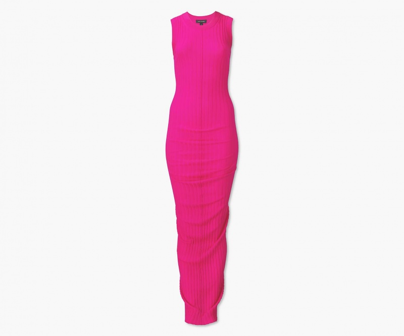 Marc Jacobs Fine Ribbed Merino Twisted Dress Pink | Australia_MJ94217