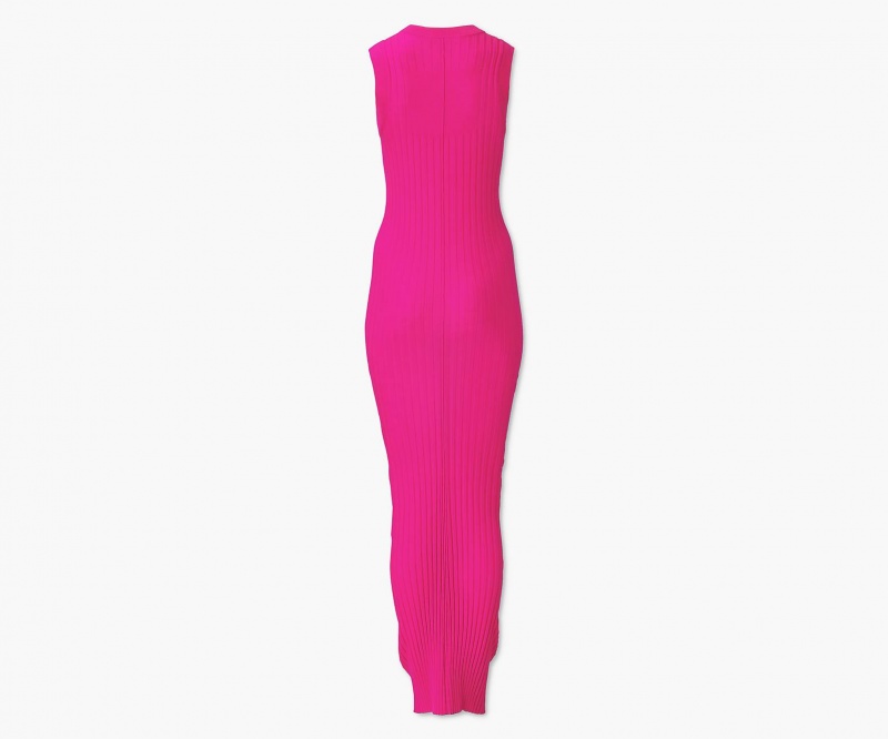 Marc Jacobs Fine Ribbed Merino Twisted Dress Pink | Australia_MJ94217