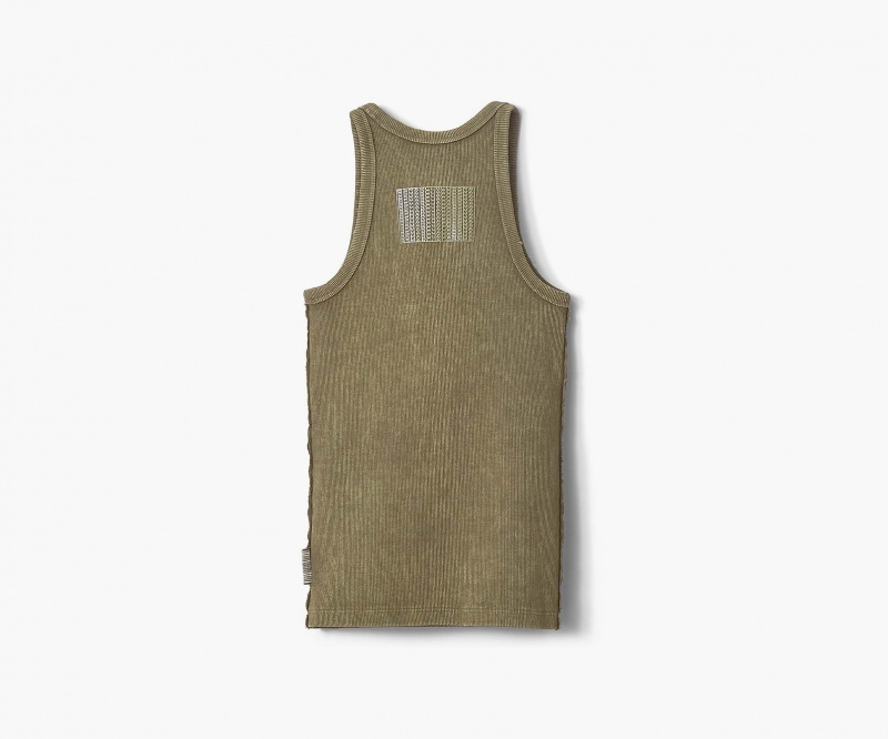 Marc Jacobs Grunge Rib Tank Tops Green | Australia_MJ73521