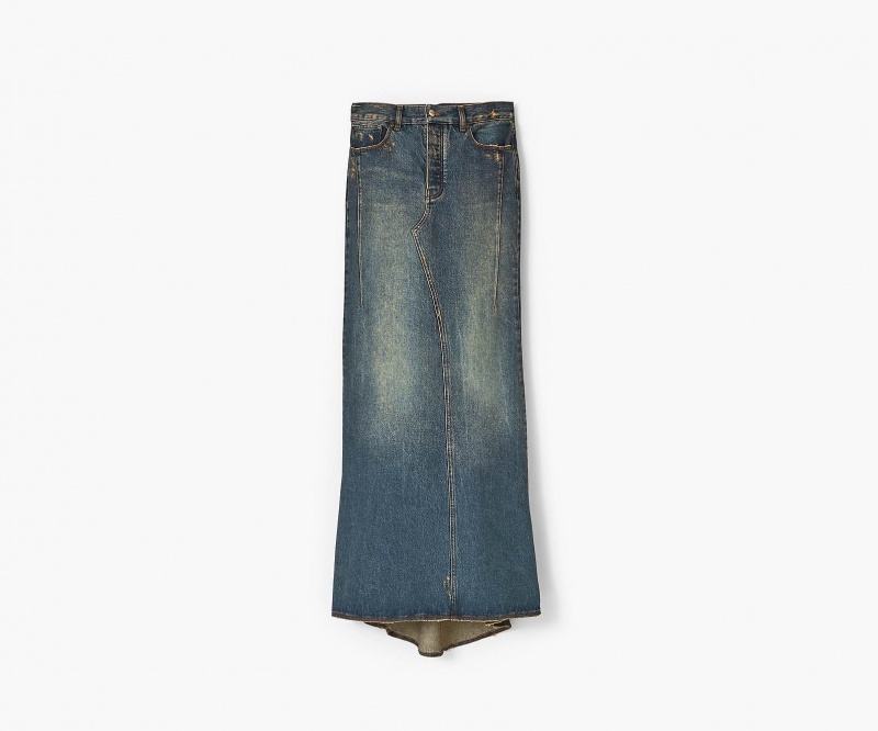 Marc Jacobs Long Fluted Skirt Bottoms Indigo | Australia_MJ47506