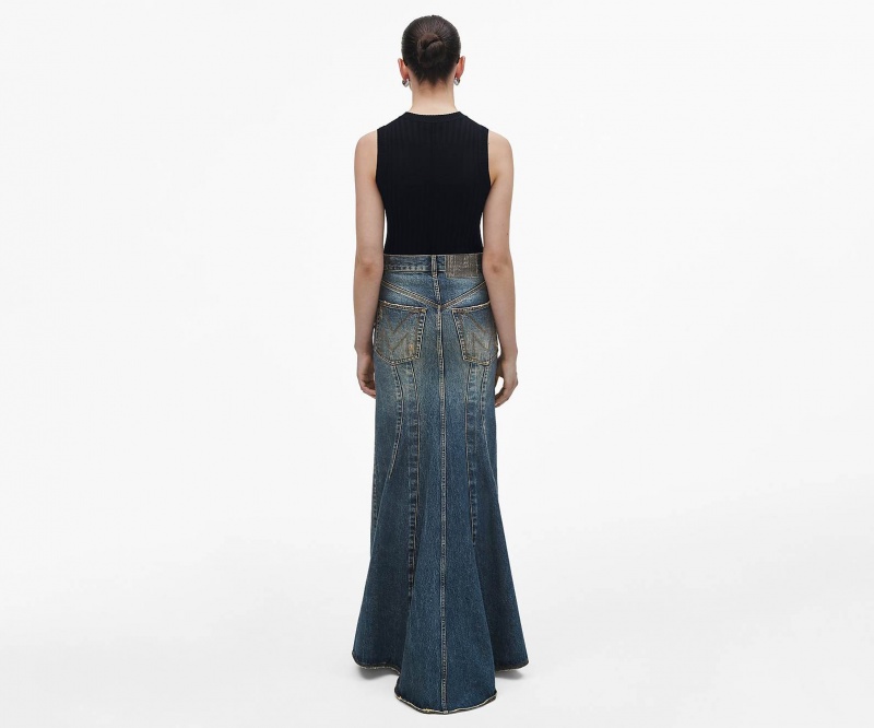 Marc Jacobs Long Fluted Skirt Bottoms Indigo | Australia_MJ47506