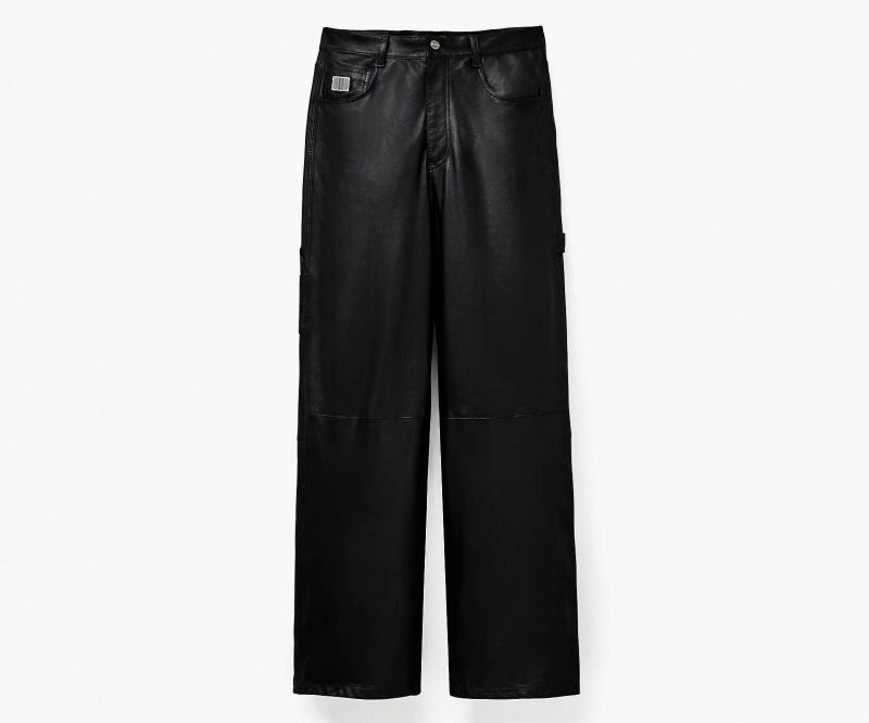 Marc Jacobs Oversized Leather Pant Bottoms Black | Australia_MJ58682