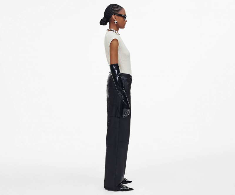 Marc Jacobs Oversized Leather Pant Bottoms Black | Australia_MJ58682