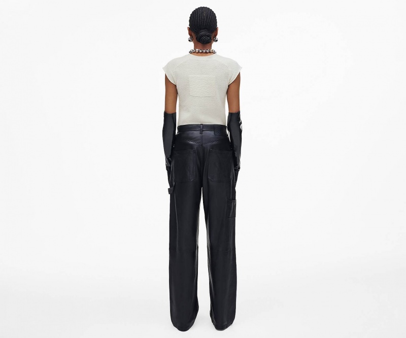 Marc Jacobs Oversized Leather Pant Bottoms Black | Australia_MJ58682