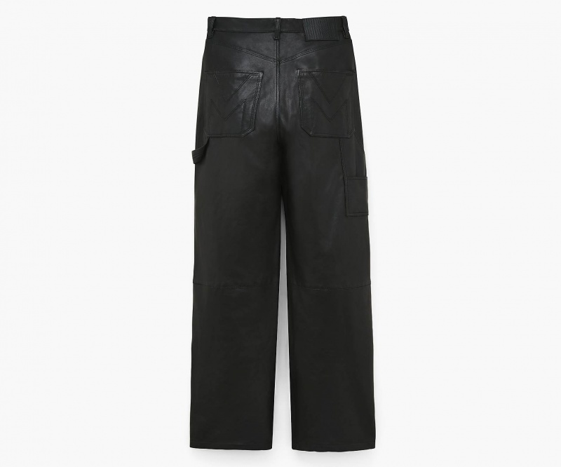 Marc Jacobs Oversized Leather Pant Bottoms Black | Australia_MJ58682