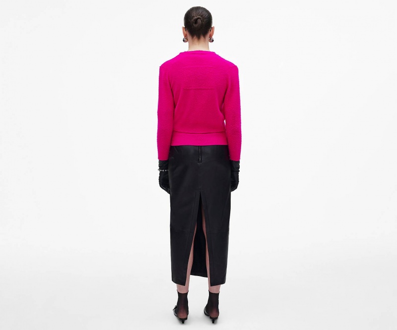 Marc Jacobs Pilled Hook and Eye Cardigan Tops Pink | Australia_MJ77777