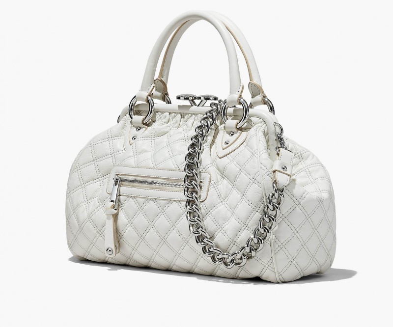 Marc Jacobs Re-Edition Quilted Leather Stam Handbag White | Australia_MJ42099