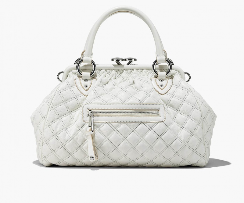 Marc Jacobs Re-Edition Quilted Leather Stam Handbag White | Australia_MJ42099