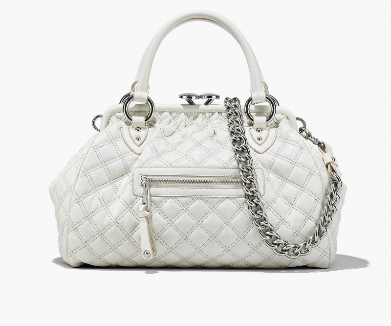 Marc Jacobs Re-Edition Quilted Leather Stam Handbag White | Australia_MJ42099