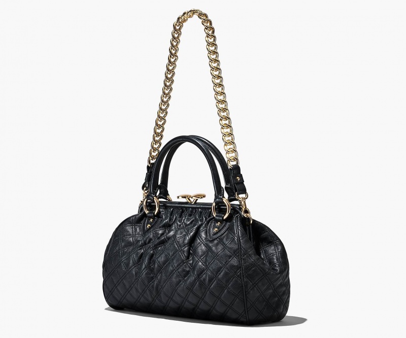 Marc Jacobs Re-Edition Quilted Leather Stam Handbag Black | Australia_MJ18162