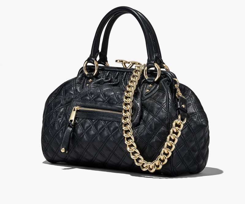 Marc Jacobs Re-Edition Quilted Leather Stam Handbag Black | Australia_MJ18162