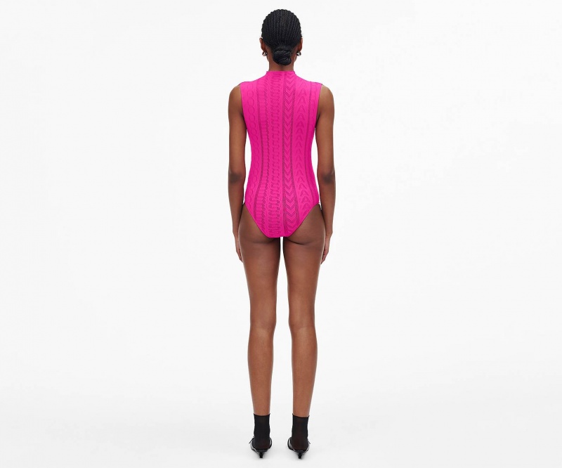 Marc Jacobs Seamless Monogram Bodysuit Tops Pink | Australia_MJ40632