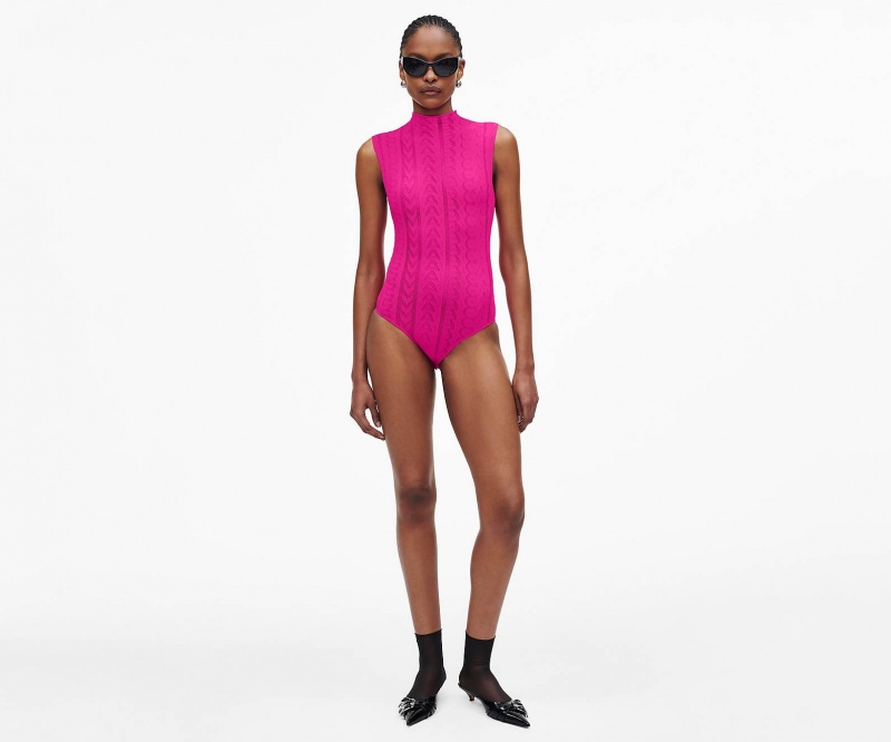 Marc Jacobs Seamless Monogram Bodysuit Tops Pink | Australia_MJ40632