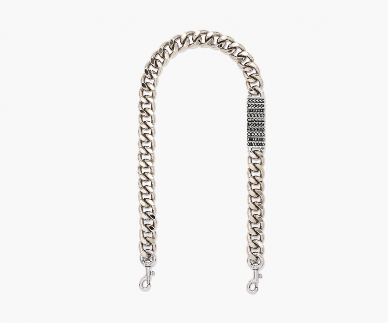 Marc Jacobs The Barcode Chain Shoulder Bag Strap Silver | Australia_MJ15949